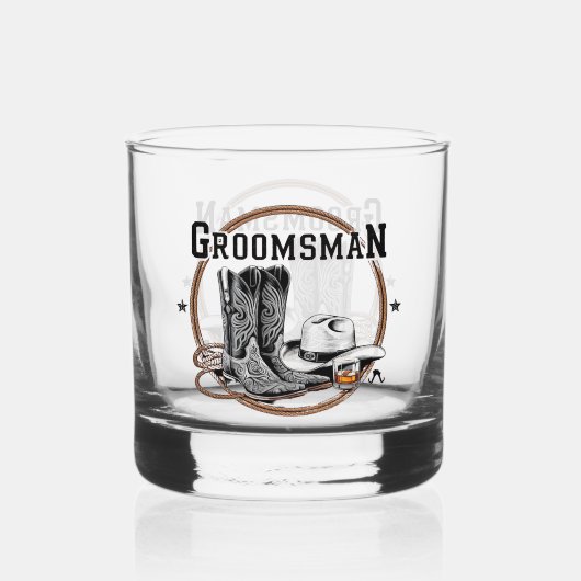 Bruidsjonker whisky glas (Voorkant)