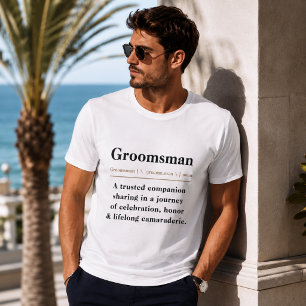 Bruidsjonker Woordenboek Definitie Trouwfeest T-shirt