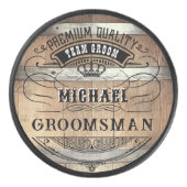 Bruidsjonkers cadeaus hockey puck (Voorkant)