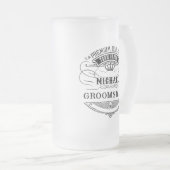 Bruidsjonkers cadeaus matglas bierpul (Voorkant rechts)