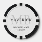 Bruidsjonkers Cadeaus - Monogram Trouwcadeaus Getu Poker Chips (Voorkant)