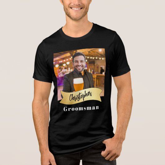 Bruidsjonkers Serie: De Bier baas Tri-Blend Shirt (Voorkant)