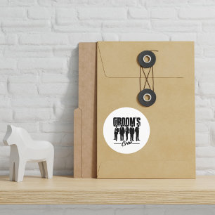 Bruidsjonkers Uitstapje Jongensfeest Ronde Sticker