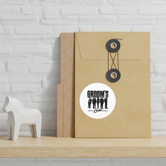 Bruidsjonkers voor de vrijgezellenfeest ronde sticker