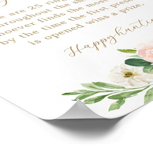 Bruidsjurk Bloemen Ring Jacht Bruiloft Spel Poster (Hoek)