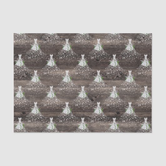 Bruidsjurk bruidsfeestje rustieke party tissuepapier (Voorkant)