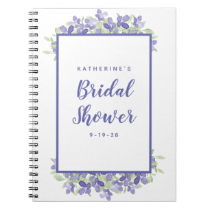 Bruidsjurk Bruiloft Maagdenpalm Waterverf Bloemen Notitieboek