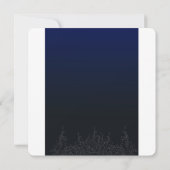Bruidsjurk diamantblauw bruiloft uitnodiging (Achterkant)