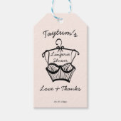 Bruidsjurk lingerie bruiloft bedank kaartje cadeaulabel (Voorkant)
