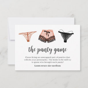 Bruidsjurk lingerie spelkaart ondergoed bedankkaart