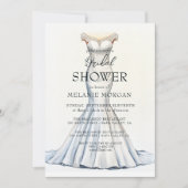 Bruidsjurk minimalistisch Vrijgezellenfeest Kaart (Voorkant)