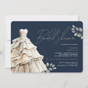 Bruidsjurk Navy Beige Trouwjurk Bruidsdiner Kaart