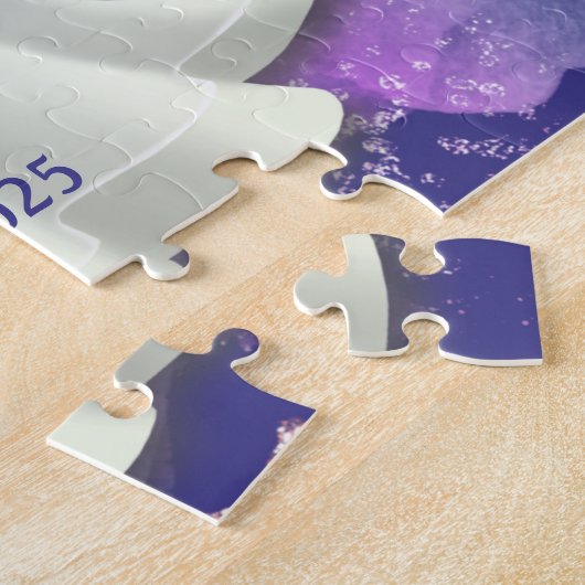 Bruidsjurk paars & roze goud Glam Legpuzzel (Zijkant)