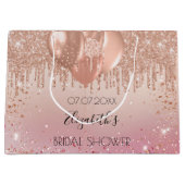 Bruidsjurk roze rozen ballonnen groot cadeauzakje (Voorkant)