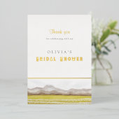 Bruidsjurk Shower Bedankkaart Prairies in Bloom Folie Uitnodiging (Staand Voorkant)