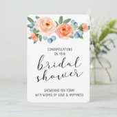 Bruidsjurk-uitnodigingskaart bedankkaart (Staand voorkant)