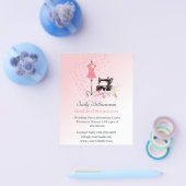 Bruidsjurk veranderingen roze Adverteren Flyer (Enkel)