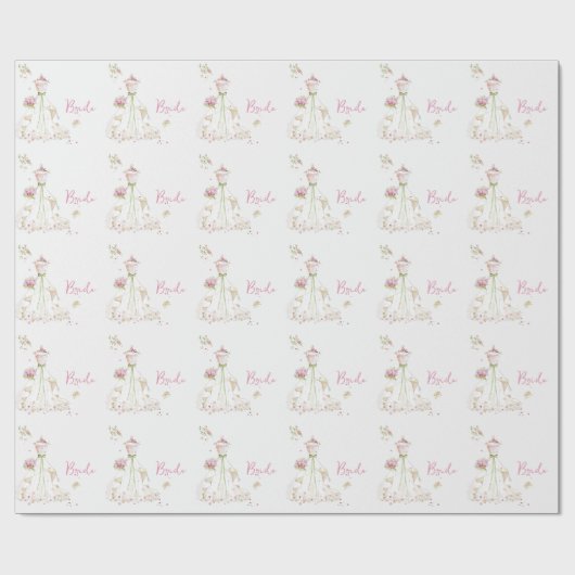 Bruidsjurk voor Bruidsfeest Cadeaupapier (Vlak)