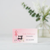 Bruidsjurk wijzigingen met QR code roze Visitekaartje (Staand voorkant)