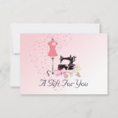 Bruidsjurk Wijzigingen Roze Cadeaubon (Voorkant)