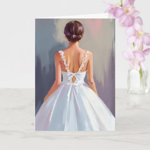 Bruidsjurk Witte Kanten Jurk Aquarel Kaart
