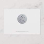 Bruidskaart met besneeuwde bloemdetails informatiekaartje (Voorkant)