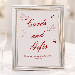 Bruidskaarten en -cadeaus voor een vintage Valenti Poster