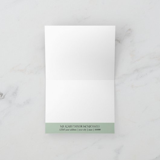 Bruidskaartjes met dankbetuiging Wild Fern Forest Bedankkaart (Binnen)