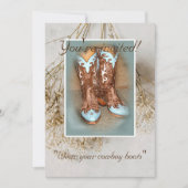 Bruidslaarzen met Baby's Breath Kaart (Voorkant)