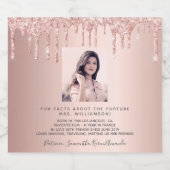 Bruidsmeis Siddende roze gouden leuke weetjes brui Sparkling Wijnetiket (Enkel label)