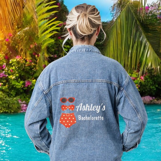 Bruidsmeisje Beach Bikini Feestje Denim Jacket