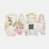 Bruidsmeisje Bedankt w / Vlinder op Collage Bedankdoosjes (Uitgevouwen)