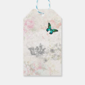 Bruidsmeisje Bedankt w / Vlinder op  Collage Cadeaulabel (Achterkant)