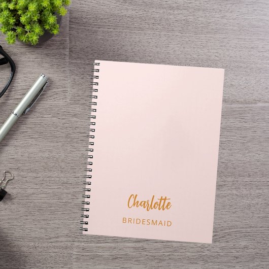 Bruidsmeisje blush roze notitieboek