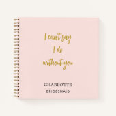 Bruidsmeisje blush roze offerte notitieboek (Voorkant)
