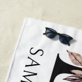 Bruidsmeisje Boho Bloemenbrief Bachelorette Weeken Strandlaken (In situ)