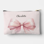 Bruidsmeisje boog roze elegante naam etui (Achterkant)