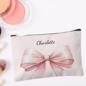 Bruidsmeisje boog roze elegante naam etui