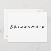 bruidsmeisje briefkaart (Voorkant / Achterkant)