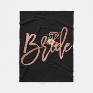 Bruidsmeisje Bruid Bruiloft Trouwfeest Cadeau Bloe Fleece Deken