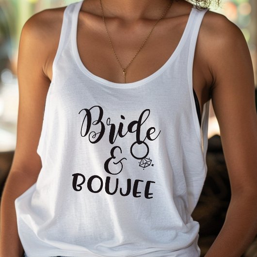 Bruidsmeisje Bruid en Boujee Bruiloft Tanktop