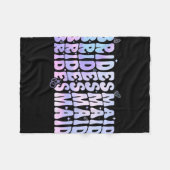 Bruidsmeisje Bruid Ik Doe Bemanning Groovy Bachelo Fleece Deken (Voorkant (Horizontaal))