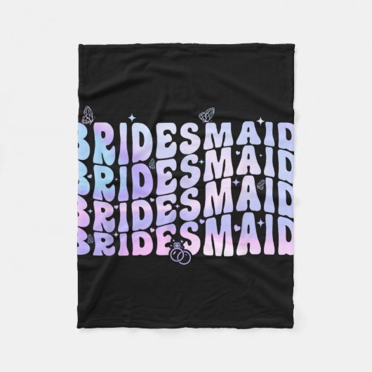 Bruidsmeisje Bruid Ik Doe Bemanning Groovy Bachelo Fleece Deken (Voorkant)