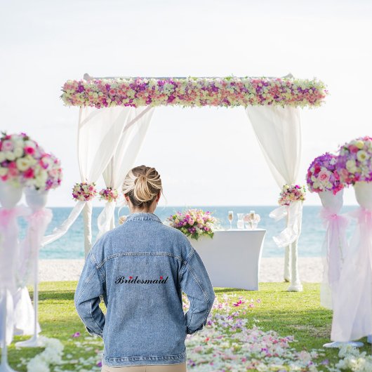 bruidsmeisje bruids bruiloft vrijgezellenfeest har denim jacket