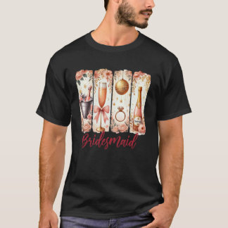 Bruidsmeisje Bruids Team Coquette Trouwen Bachelor T-shirt