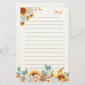 bruidsmeisje bruiloft Herfst thema cadeau Briefpapier (Voorkant / Achterkant)