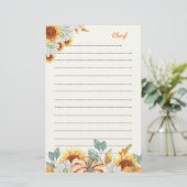 bruidsmeisje bruiloft Herfst thema cadeau Briefpapier (Staand voorkant)