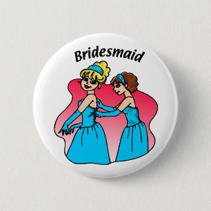 Bruidsmeisje Bruiloft ID Button