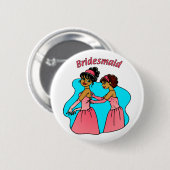 Bruidsmeisje Bruiloft ID Button (Voorkant /achterkant)