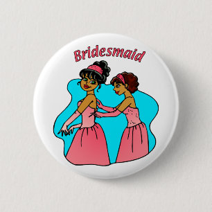 Bruidsmeisje Bruiloft ID Button